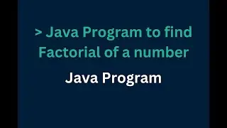 Java Program to find Factorial using for loop. #javaprogramming  #java