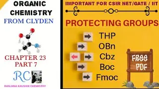 Protecting Groups-protection of alcohol, ketone, anime , carboxylic acid||Retrosynthesis|| CSIR NET