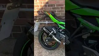 Kawasaki ninja 125 with gr moto exhaust 1st start