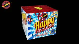 FFK7702B Flashing Fireworks 16 Shot Happy