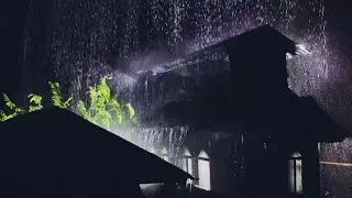 Sleep Instantly and Enter the Dream with Heavy Rain on Rickety Tin Roof at Night 🌨