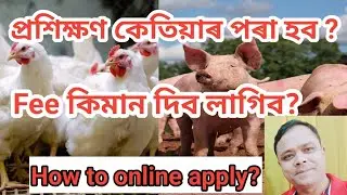 How to online apply  | poultry and piggary training | pig farm in Assam |poultry farm