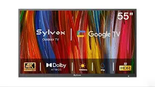 Review SYLVOX 55 Inch Outdoor TV | 4K Waterproof Smart TV 1000 Nits