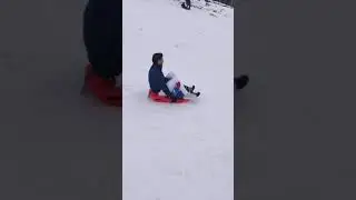 Steep sledge ride with Suvansh