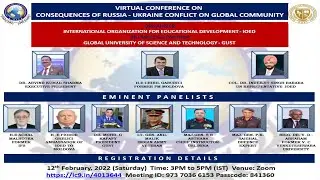 Consequences of Russia-Ukraine conflict on  Global Community Moderated by Col Inderjeet Singh CCSO