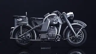 Silver motorcycle Мотоцикл 