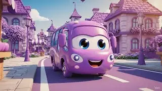 &ldquo;Bus On The Wheels &ndash; Colorful Bus Songs for Kids | Red, Yellow, Blue, Green & More |Play & Giggles |