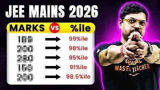 JEE Mains 2026 Marks vs Percentile | कितना Score लाओगे तो 99%ile मिलेगा? Harsh sir