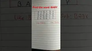 You have 5 seconds to find the word : BABA #baba#words#findyou#trendingshorts#reels#baba