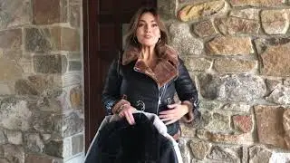 Faux Leather Jacket with Faux Fur