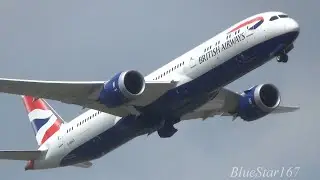 British Airways Boeing 787-9 (G-ZBKD) takeoff from NRT/RJAA (Tokyo - Narita) RWY 16R