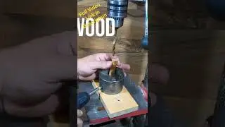 Drill Press Attachment For Round Objects Using Lathe Chuk