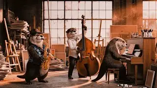 ✨Three Chic Otters Bring Jazz to Life 🎶