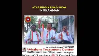 Azharuddin Roadshow in khamam | Election 2023. Congress party #news #telanganaelection2023