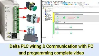 Delta PLC wiring & communication with computer |Upload & Download PLC program|DELTA PLC Programming|