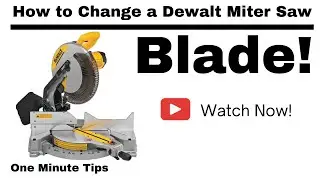 HOW TO CHANGE A DEWALT MITER SAW BLADE! One Minute Tips - Home Repairs #shorts #shortsvideo #DEWALT