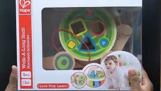 Hape Walk-A-Long Snail | Toddler Wooden Pull Toy | Unboxing Toy | 12+