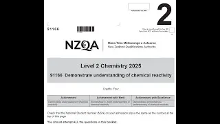 Full Exam Walkthrough NCEA 2 Chemistry AS91166: Demonstrate Understanding of Chemical Reactivity