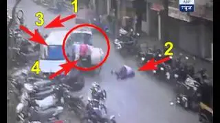 CCTV FOOTAGE: Ambulance lost its control, kills one and injures five in Surat