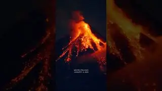 Mayon Volcano lava flow January 8,2026 10pm. Taken from Legazpi City,Albay.Camera Sony w/ 200mm lens