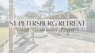 St Petersburg Retreat | 4BR | Game Room | Fire Pit