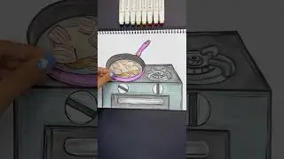 What&rsquo;s your favorite breakfast? 🍳🥓 #art #drawing #creative #artist #draw #shorts #cooking