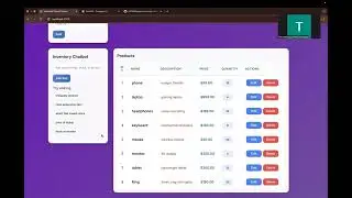 Full Stack Inventory System with Chatbot | FastAPI, PostgreSQL, React (CRUD + APIs)