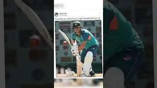 David Warner practicing as a right-handed batsman 🤯