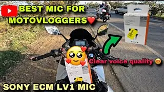❤️BEST MIC FOR MOTOVLOGGERS || SONY ECM LV1 SPEED TEST || Best GoPro MIC || Sony ECM LV1 MIC REVIEW