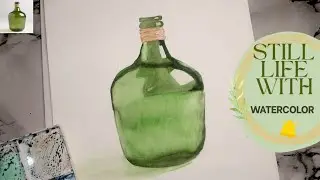 Still life watercolour on simple drawing copy step by step #watercolorpainting #rvart #beginners 