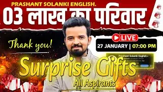 Surprise Gifts🎁 3 Lakh Family Complete ! ❤️ Prashant Solanki English | Thank You So Much | #gift