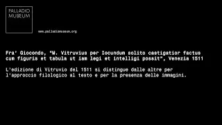 Fra' Giocondo, &ldquo;M. Vitruvius per Iocundum solito castigatior factus cum figuris&hellip;&rdquo;, Venezia 1511