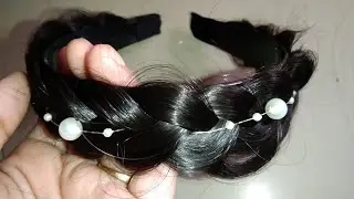 Artificial Braided Hairbelt with Pearls from Amazon || Gives you a gorgeous look without any effort