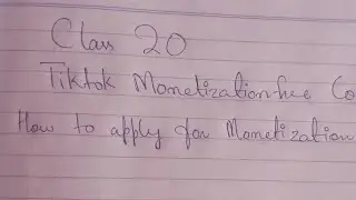 TikTok monetization class 20 free course 