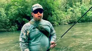 Fly fishing Soque River and hooking up with a monster rainbow trout!!!