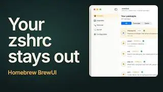 Homebrew BrewUI runs every brew command in a clean shell