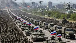 Украинский дрон уничтожает огромную российскую колонну точным ударом