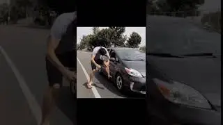 Zach king going into car #shorts #zachking #magictrick #car #tesla