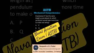 ⏱️ ASTB Mechanical Comprehension Question | Pendulum Motion Explained 📘#ASTB