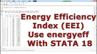 Energy Efficiency Index (EEI) Use energyeff With STATA 18