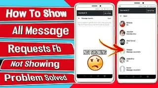 Facebook Message Reuquest Not Showing Problem || Solved 2021 || Hidden Messages