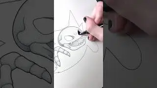 Drawing a haunter skeleton