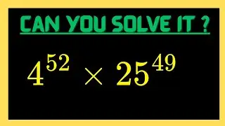 Упрощение ОГРОМНОГО умножения: 4^52 × 25^49 #математика #упрощение #умножение #математика
