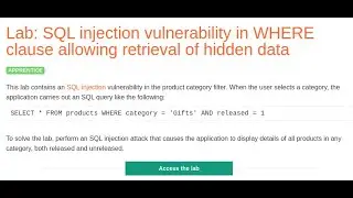 Web Security Academy | SQLi | 1 - Retrieve Hidden Data