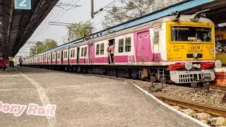 High speed EMU local train crossing