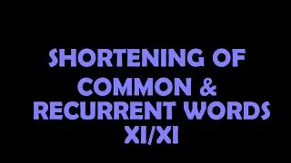 Short-word dictionary (to save time when taking notes)