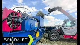 Large Scale Biomass Bagging Baler Baling Alfalfa - SINOBALER
