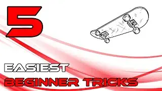 Tutorial | 5 EASIEST SKATEBOARD TRICKS FOR BEGINNERS (NO OLLIE REQUIRED)
