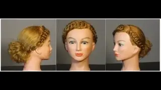 Прическа с плетением  на средние волосы. Knotted Headband Hairstyle