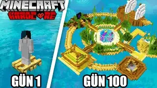 Minecraft Hardcore'da OKYANUSUN Ortasında 100 GÜN!
